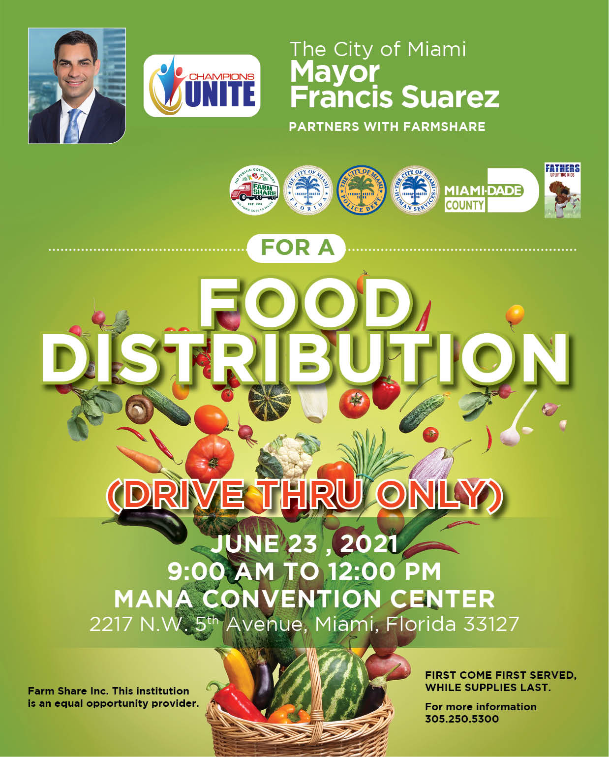 Food Distribution (Drive-Thru Only) – Going Overtown